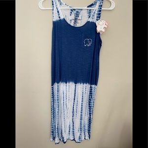 NEW Ivory Ella Beach Dress Tie Dye Blue Size S